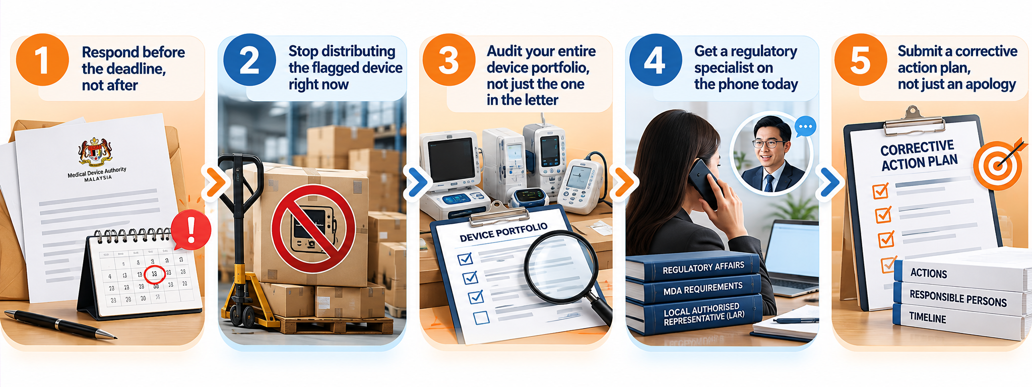 Step-by-step response plan for companies that received an MDA enforcement letter in Malaysia